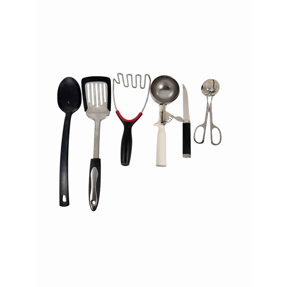 Kitchen‎ Utensil Gadget Lot Knife, Masher, Scoop & More